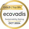 EcoVadis Gold sustainability rating badge